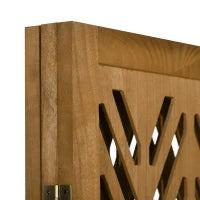 Paravento in Legno Traforato, Separatore di Ambienti Interni Pieghevole a 4 Pannelli, in Legno, 160 x 170 cm, Naturale