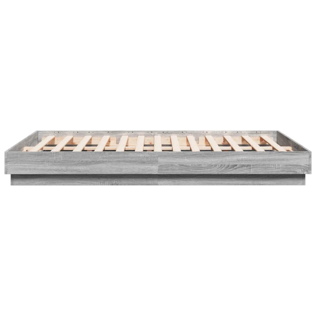 Giroletto con Luci LED Grigio Sonoma 160x200 cm 3209784