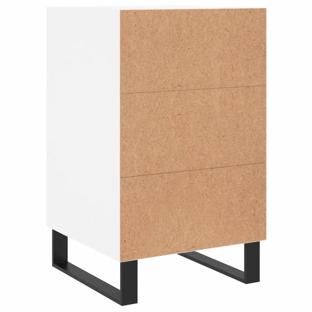 vidaXL Comodino Bianco 40x40x66 cm in Legno Multistrato