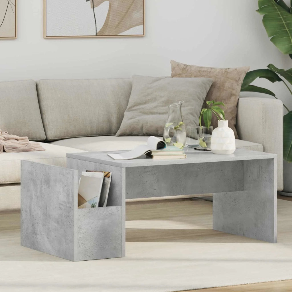 Tavolino da salotto Grigio cemento 90 x 45 x 35 cm 8000175