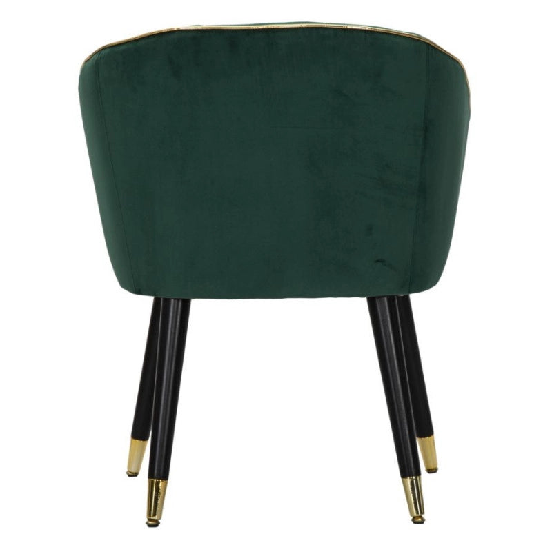 Poltrona Paris Verde/gold cm 62x58x78