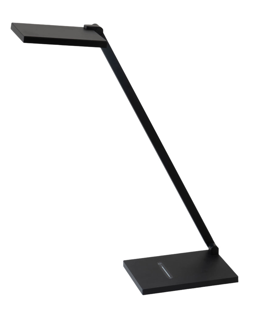 Lampada da Tavolo Zermatt 10W LED Integrato, CCT 3000K/4000K, Regolazione Luce al Tocco, Struttura in Metallo e Metacrilato Nero - IP20