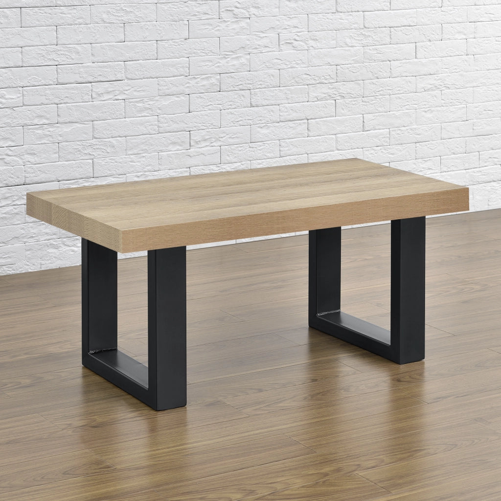 Set di 2 Gambe Rettangolari 'Makers' in Acciaio per Mobili Fai da Te (LxA) 40 x 43 cm - Nero [en.casa]