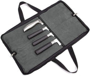 Tas di stoccaggio per coltelli da cucina e da tavola - Opbergtas voor koks - Color grigio - Tas con maniglia e cinghia a spalla - Adatto a entrambi i sessi