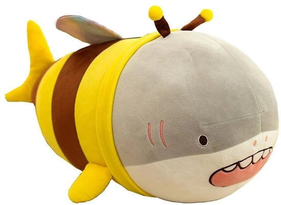 Cuscino Plush 36 cm - Design Giallo Vespe/Tigri - Giocattolo Plush morbido - Adatto per Bambini - Avvertenza Sicurezza Piccoli Componenti - Cuscino da Abbracciare