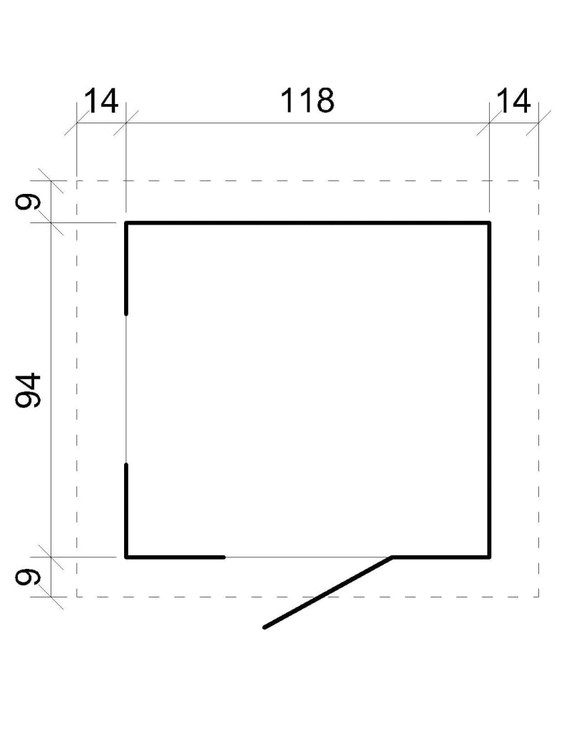 Casetta legno per bambini CON PAVIMENTI - L112xL146xA145cm/ 1,1m2 -  Timbela M505