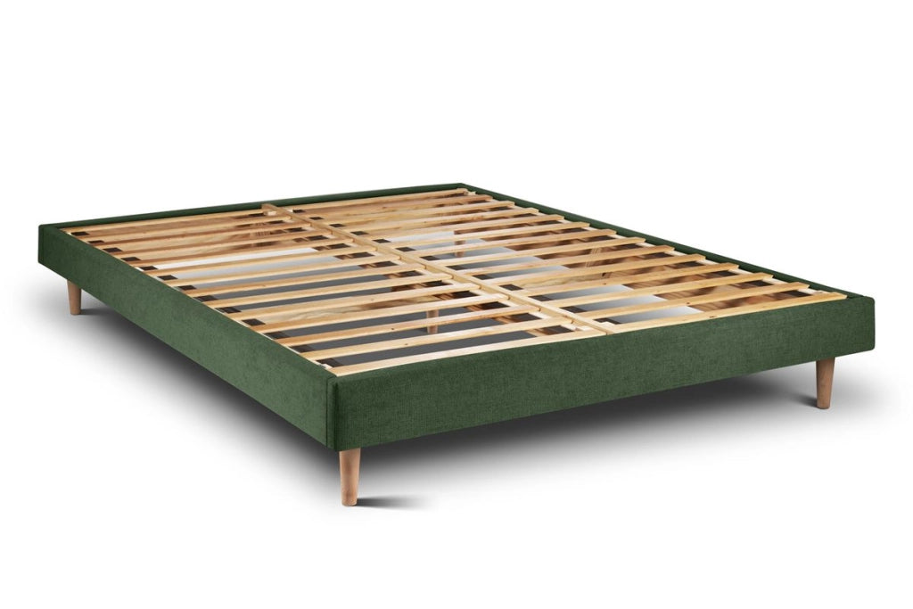 Letto 150x200 cm con testata imbottita - Tessuto Tela opaca