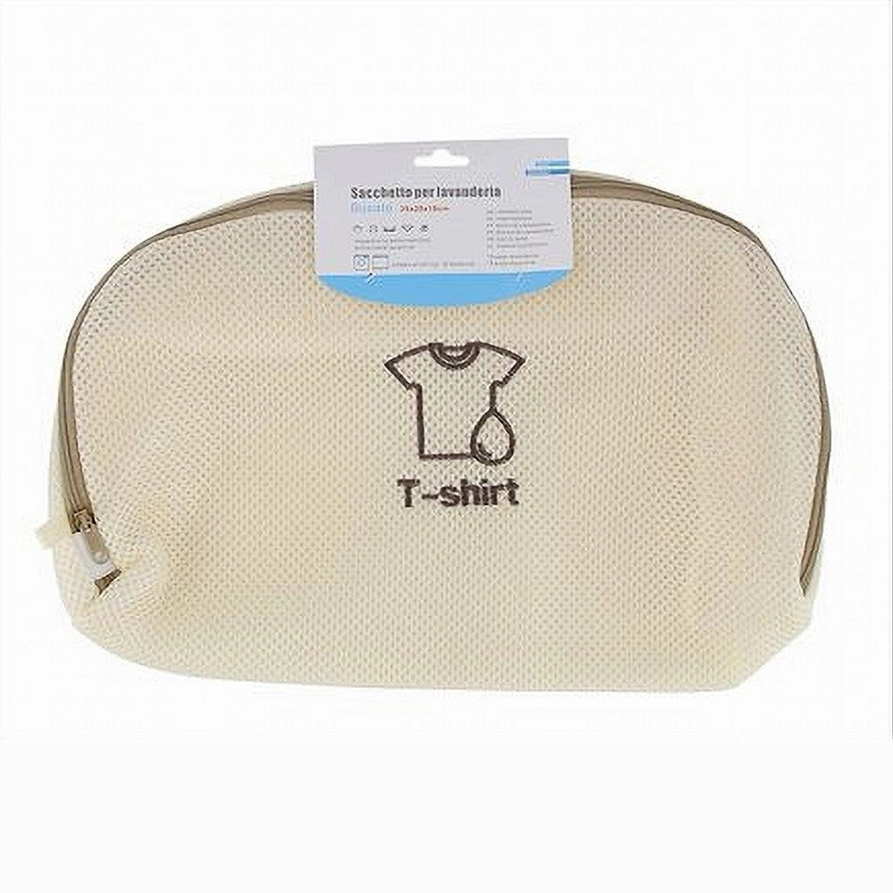 Trade Shop - Sacchetto Lavanderia Lavatrice Lavaggio Biancheria Rete Maglia 35x2x10 Cm 59118 -