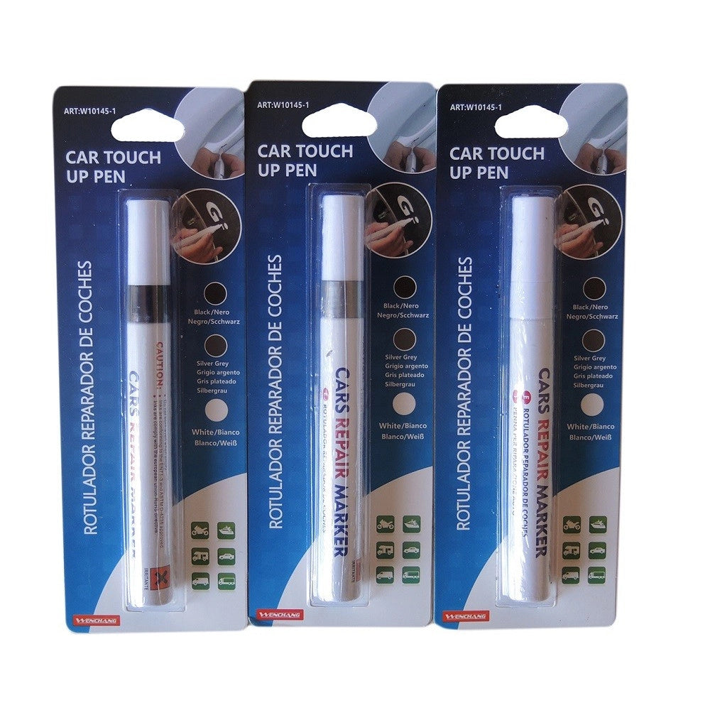 Trade Shop - Penna Pennarello Per Ritocco Graffi Carrozzeria Elimina Ripara Auto Moto - Bianco