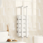 Portasciugamani Bianco 12,5x12,5x60 cm in Acciaio cod mxl 47859