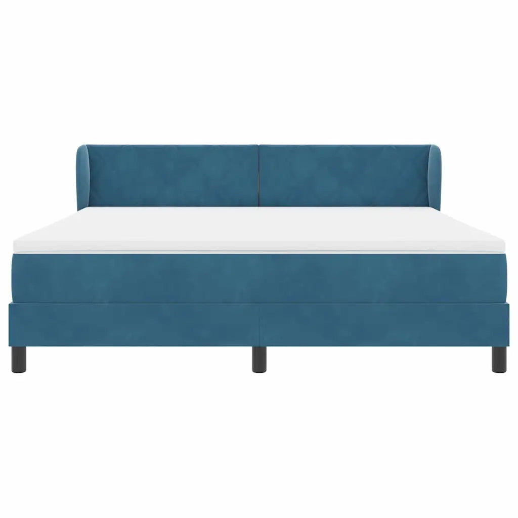 Letto a molle con testiera Blu scuro 180 x 200 cm Velluto 3340458