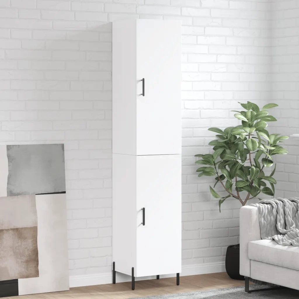 Credenza | Madia | Buffet da pranzo | Armadio da pranzo Bianca 34,5x34x180 cm in Legno Multistrato