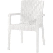 SEDIA RATTAN KRETA + BRACCIOLI DOMUS  PP BIANCO CM 58X75 H.CM 85