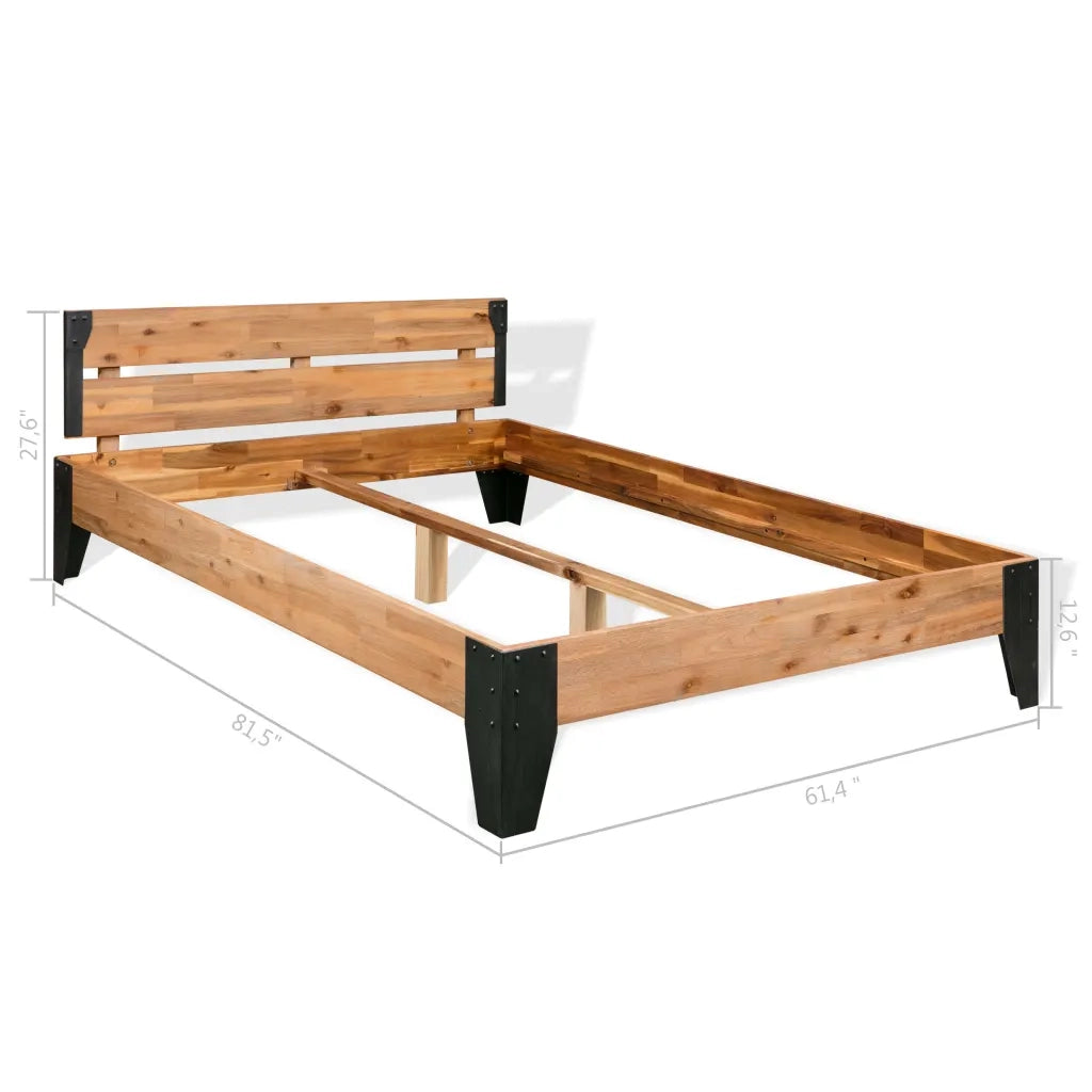 Giroletto in Legno Massello di Acacia e Acciaio 152x203 cm cod mxl 59257
