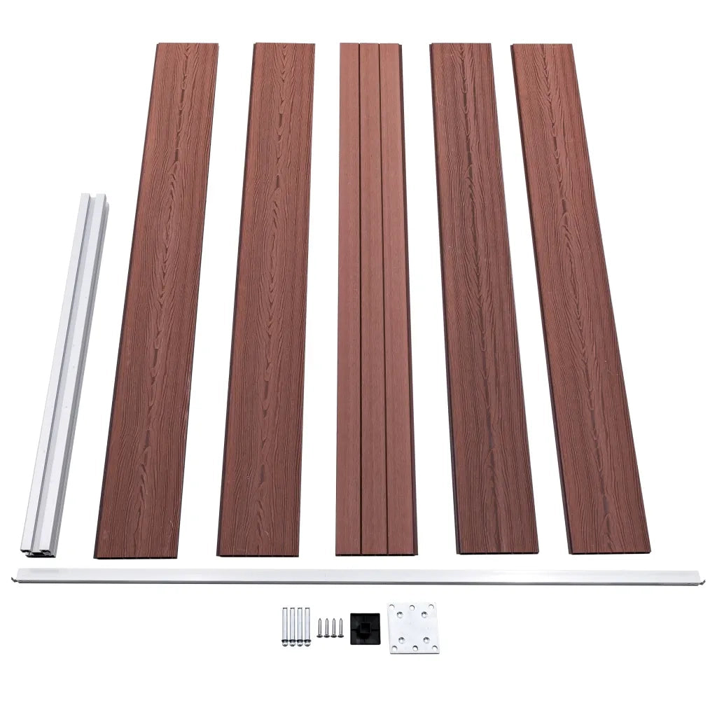 Pannello di recinzione | Recinzione da Giardino in WPC 175x105 cm Marrone