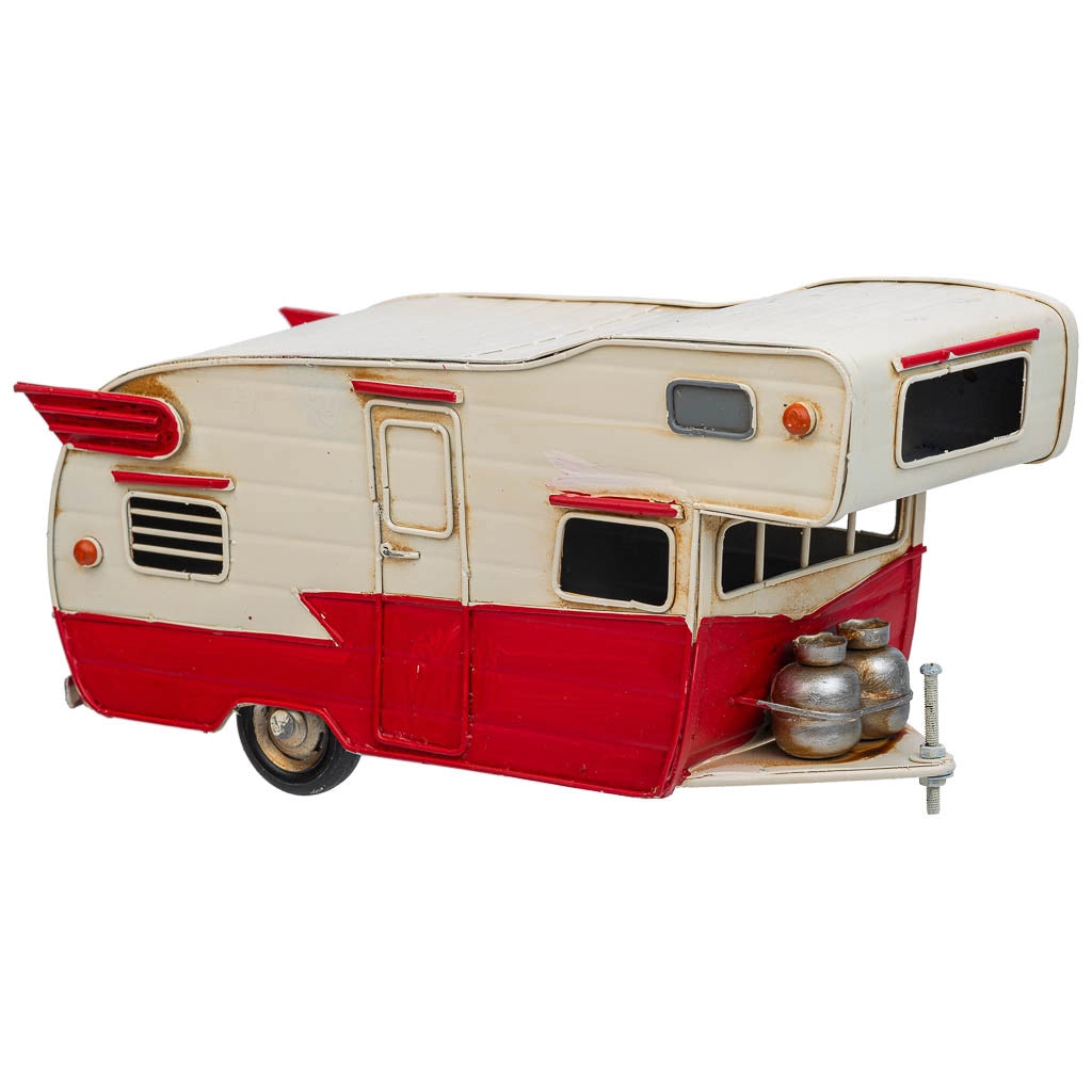 Caravan metallo rossa 28x12.5x15h cm