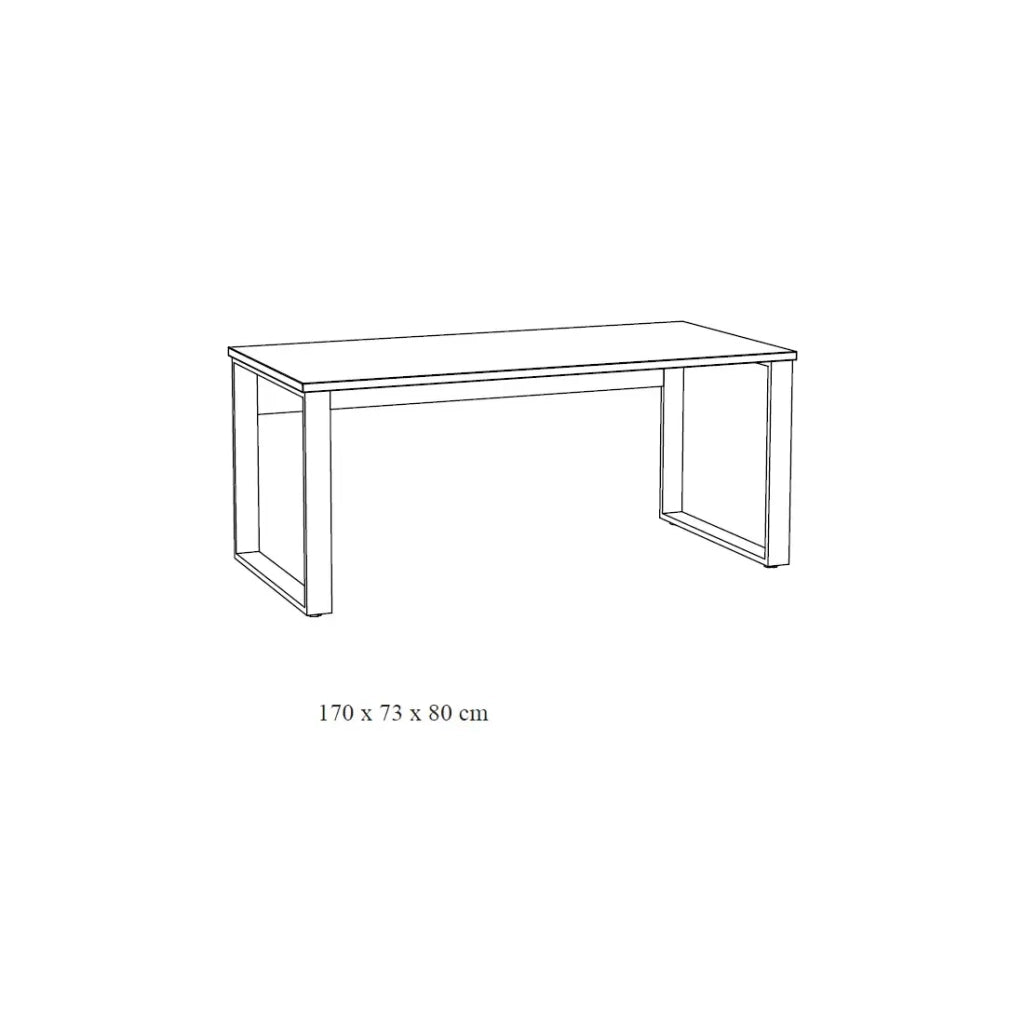 Scrivania professionale retta 170cm – Rovere dorato e nero – Collezione DEPÉ