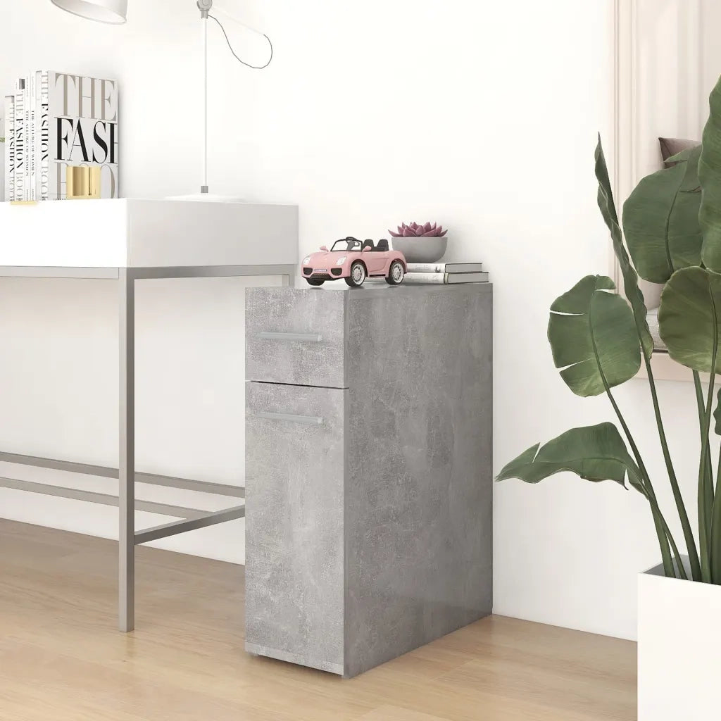 Armadietto da Farmacia Grigio Cemento 20x45,5x60 cm Multistrato 804215