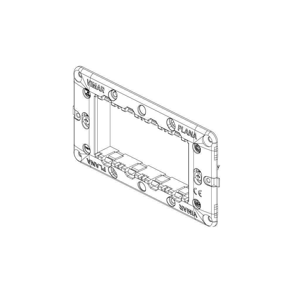 Vimar supporto 4 moduli con viti per scatole 4 moduli tipo 504