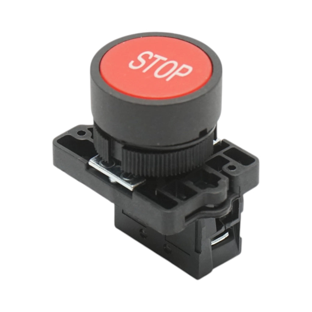 Pulsante STOP rosso con ritorno 1NC, 400V/10A, LAY5 Breckner Germany