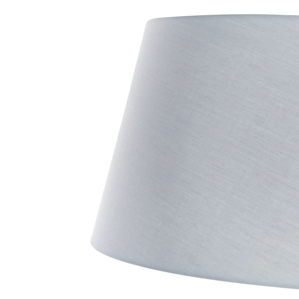 Lampada da terra in metallo grigio 188 cm con struttura curva paralume in policotone paralume a tamburo con base in marmo dal design moderno