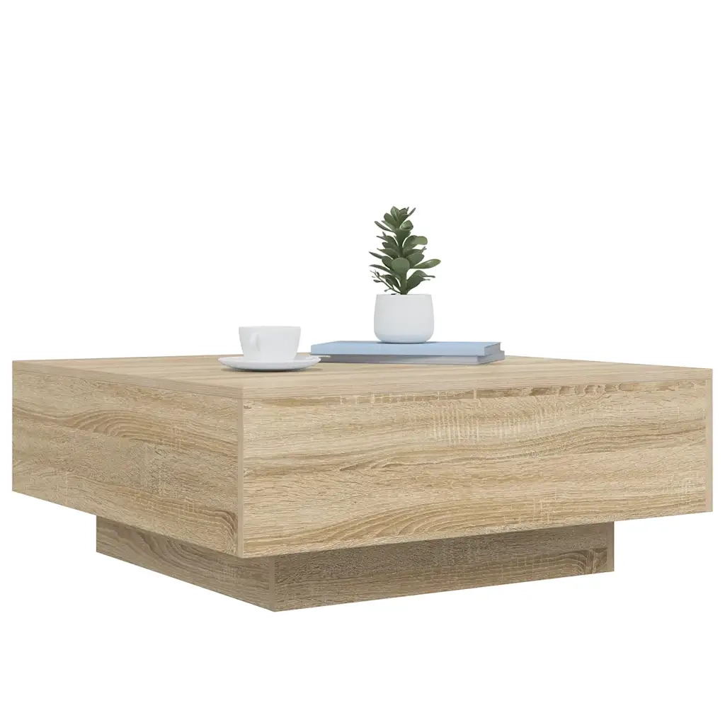 Tavolino da Salotto Rovere Sonoma 80x80x31 cm Legno Multistrato