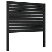Testiera | Testata per Letto Nera 96x4x100 cm in Legno Massello di Pino