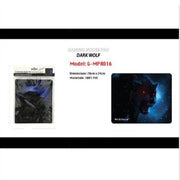 Trade Shop - Tappetino Pc Poggiapolso Gaming Mouse Pad Dark Wolf Lupo Scuro Maxtech G-mpad16 -