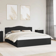 Struttura del letto Nero 200 x 200 cm Legno Ingegnerizzato