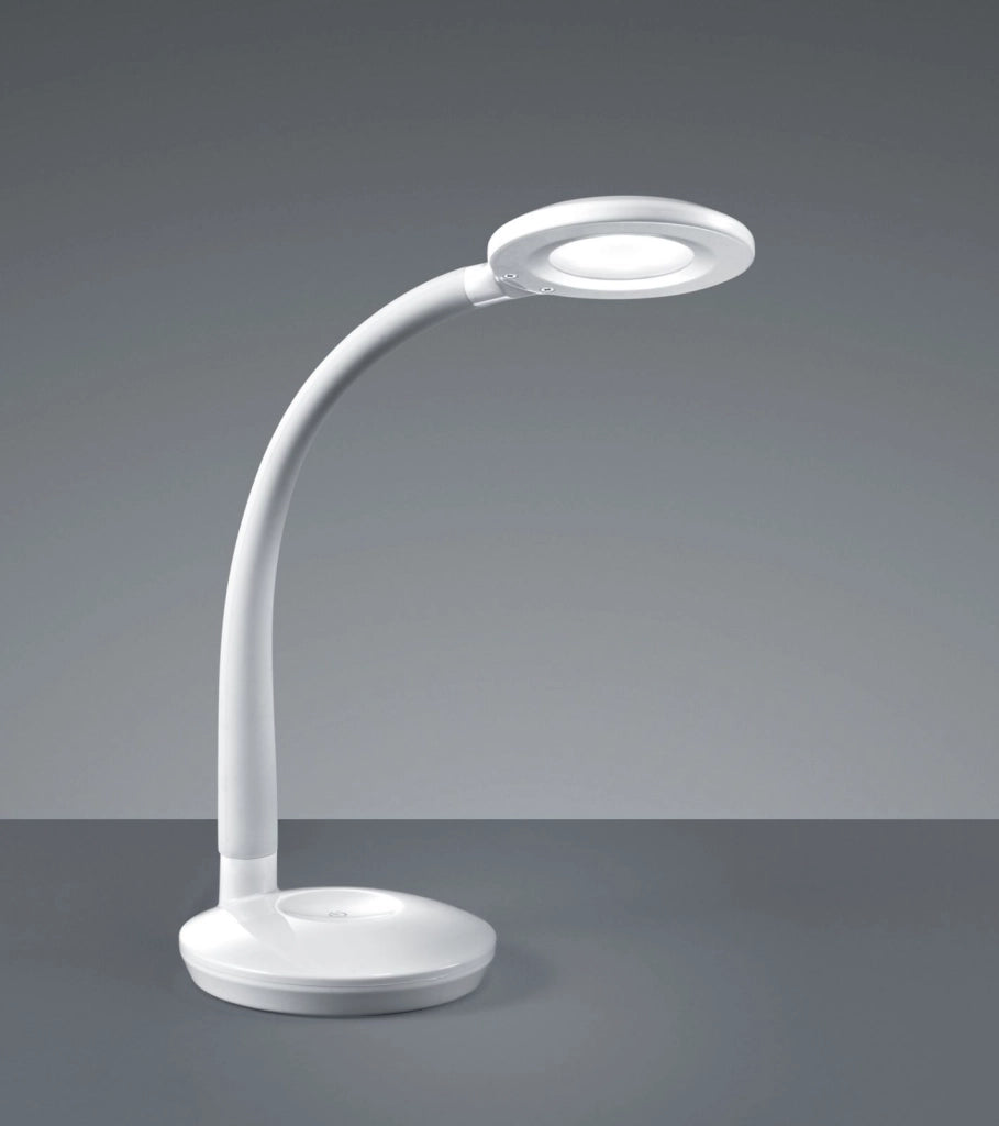 COBRA LAMPADA DA STUDIO ORIENTABILE PLASTICA BIANCA H.47CM LED 3,5W · 1x 400lm, 3000K