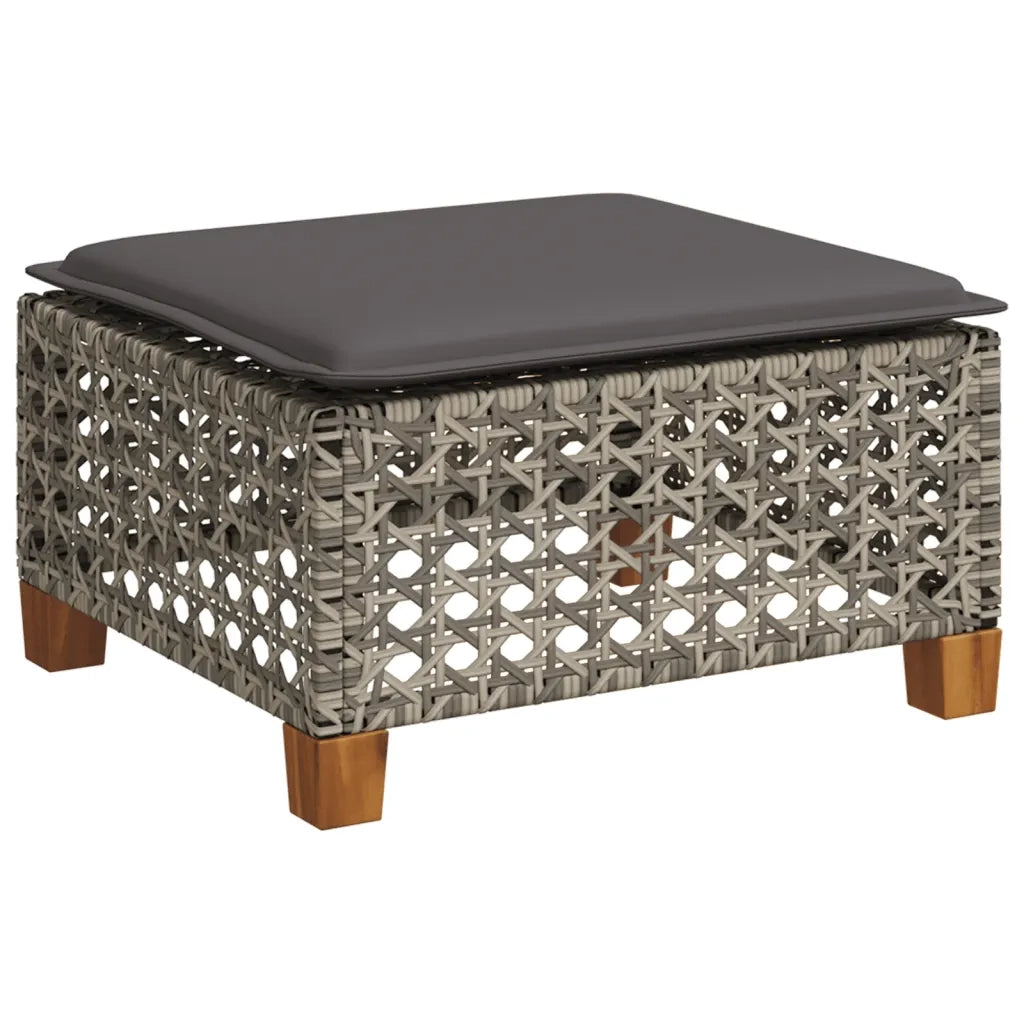 Set Divano da Giardino 8 pz con Cuscini Grigio in Polyrattan 3261945