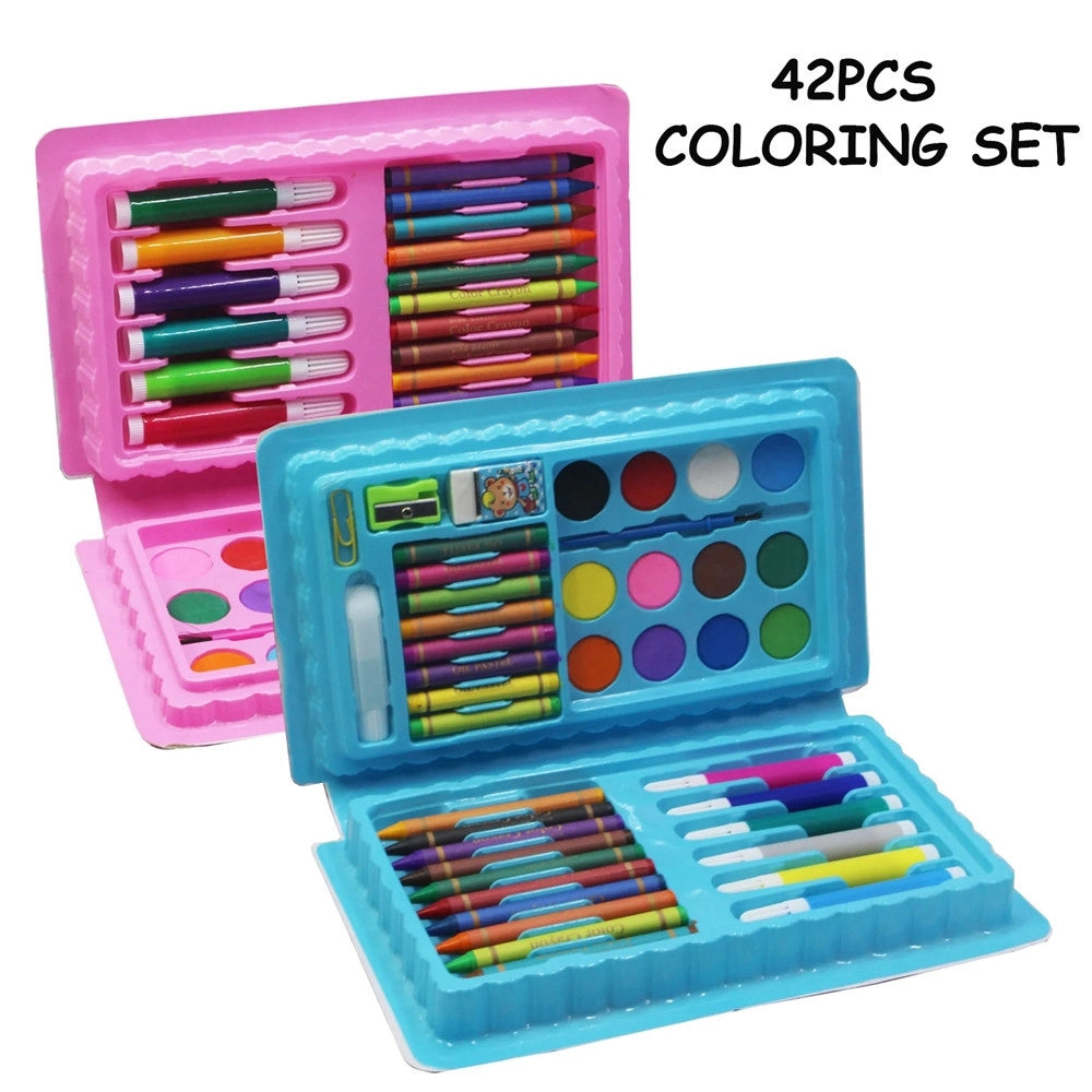 Trade Shop - Set Artistico Da 42pz Per Dipingere Colorare Per Bambini Per Attività Manuali Artistiche -