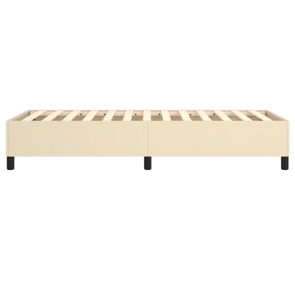 Struttura Letto a Rete a Molle-Giroletto Crema 90x200 cm in Tessuto 127585