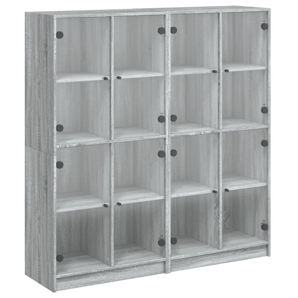Libreria Ante Grigio Sonoma 136x37x142 cm in Legno Multistratocod mxl 111334