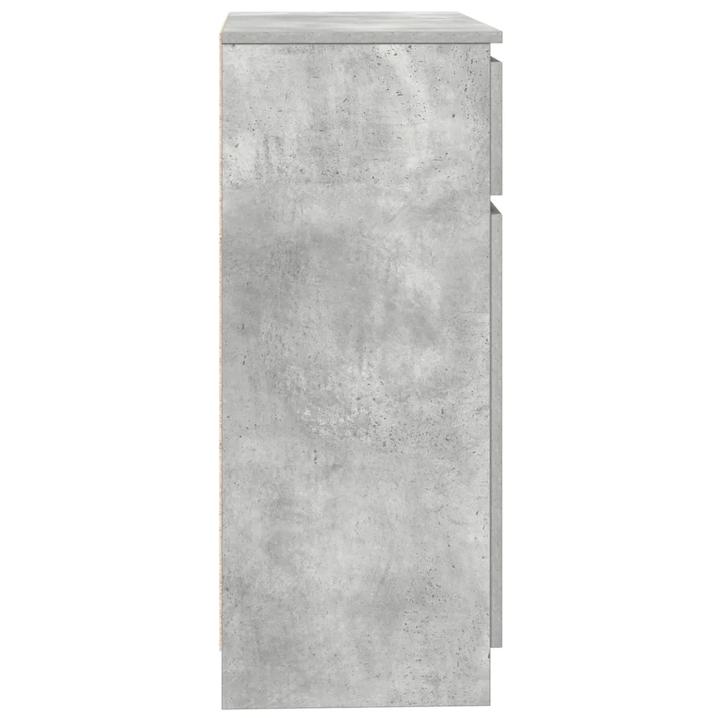 Credenza con Cassetto Grigio Cemento 71x35x84 cm in Truciolato 861592