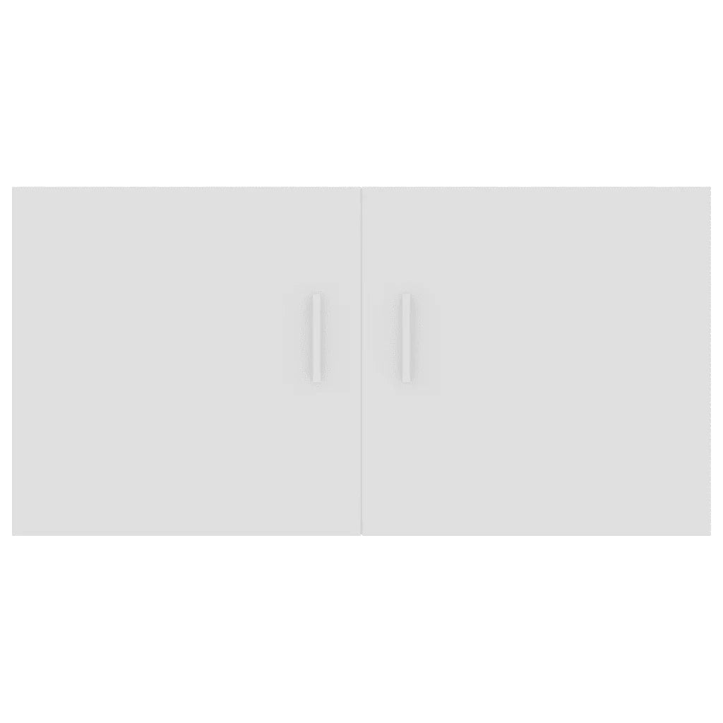 Mobiletto sospeso bianco a parete 80 x 39 x 40 cm con 2 ante design moderno per corridoio in legno composito bianco 02_0047768