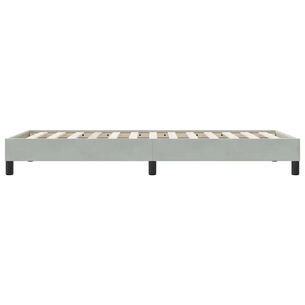 vidaXL Giroletto Molle senza Materasso Grigio Chiaro 100x210cm Velluto