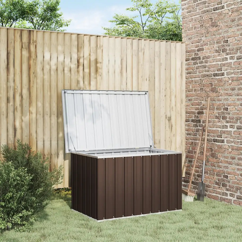 Baule da giardino marrone 109x67x65 cm 46260