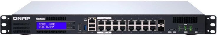 Qnap qgd-1600p gestito gigabit ethernet (10/100/1000) supporto power over ethernet (poe) 1u nero, grigio - QGD-1600P-8G