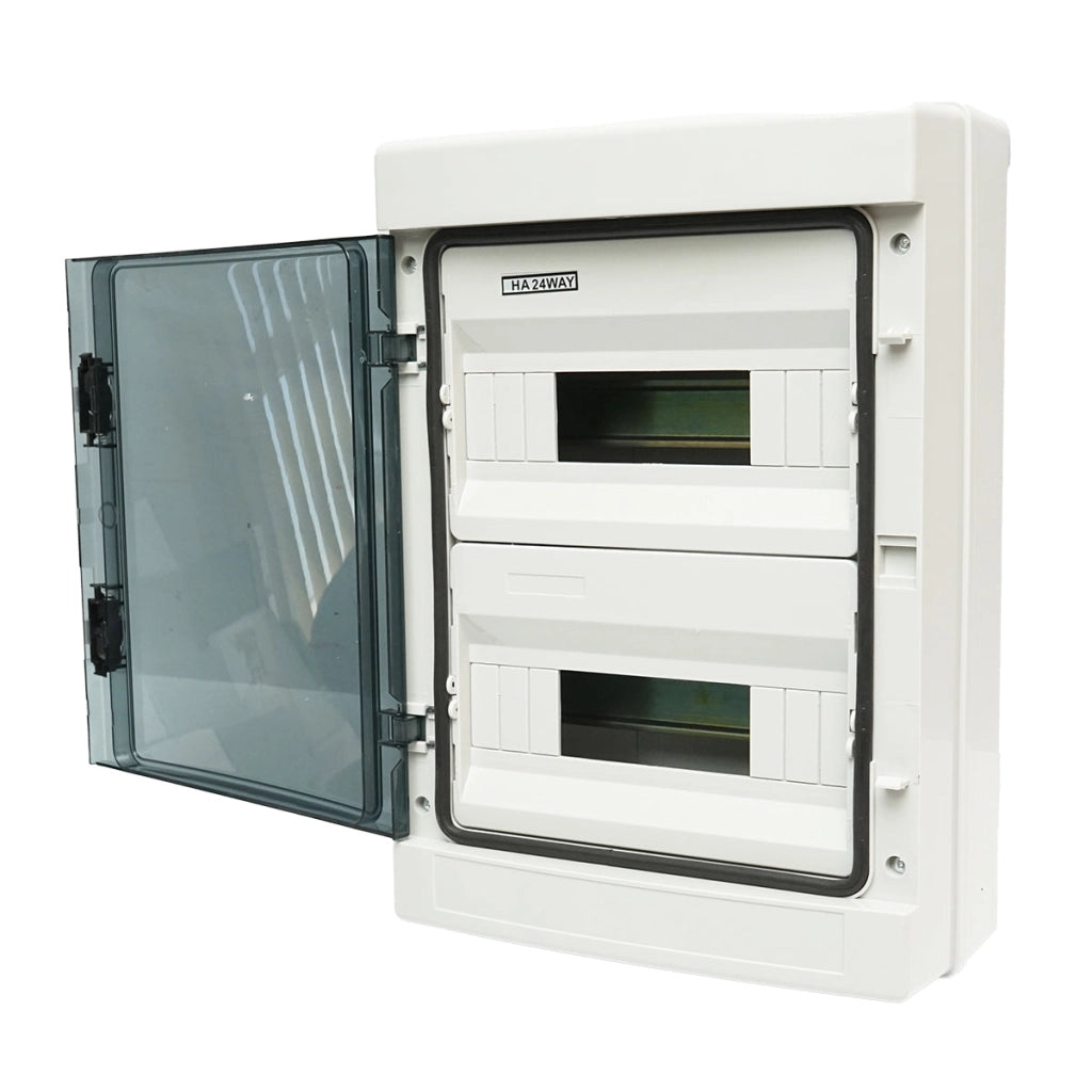 Pannello portafusibili da superficie 2 file, 24 moduli 420x298x138mm IP65 Breckner Germany