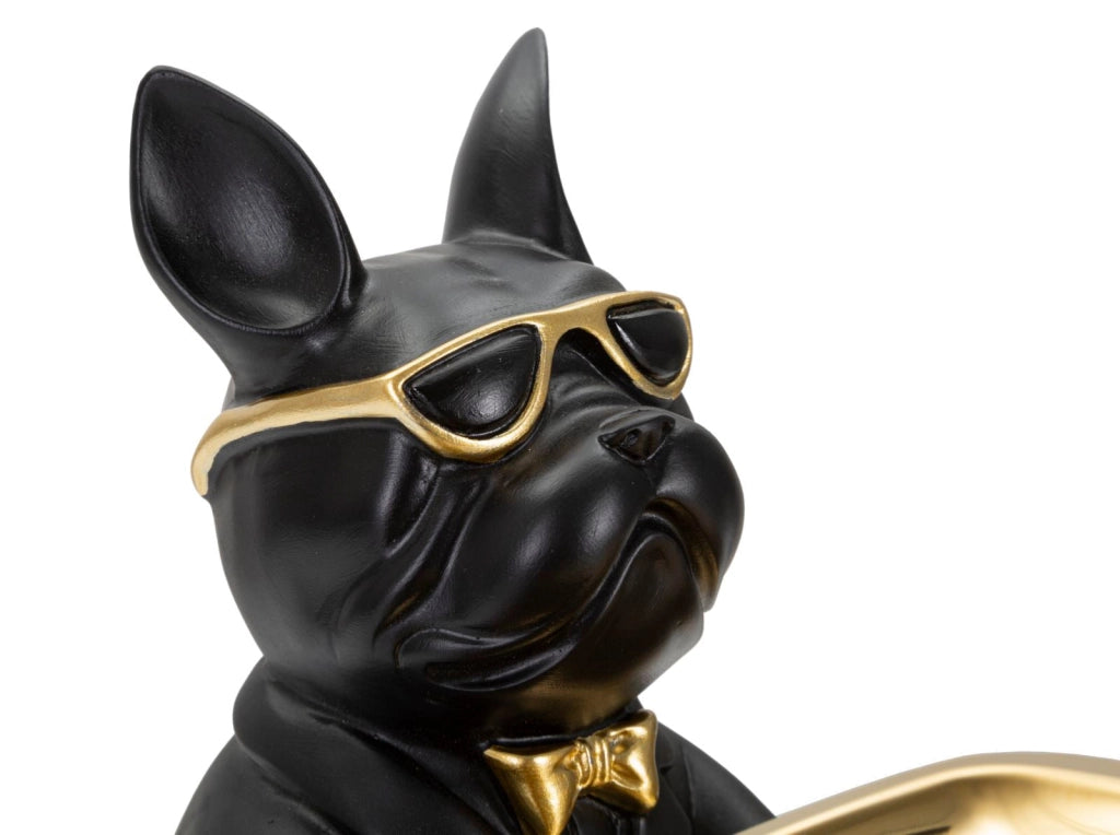 Bull Dog Svuota Tasche 19x23,5x20 cm in Poliresina Nero/Oro