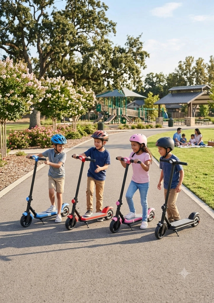 Monopattino Elettrico per Bambini Flower 24V 150W 15km/h Rosso