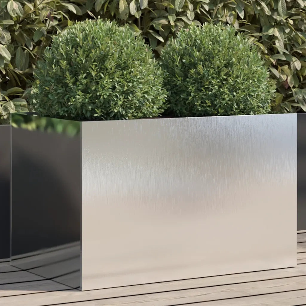 Fioriera Argento 62x40x39 cm in Acciaio Inoxcod mxl 88190