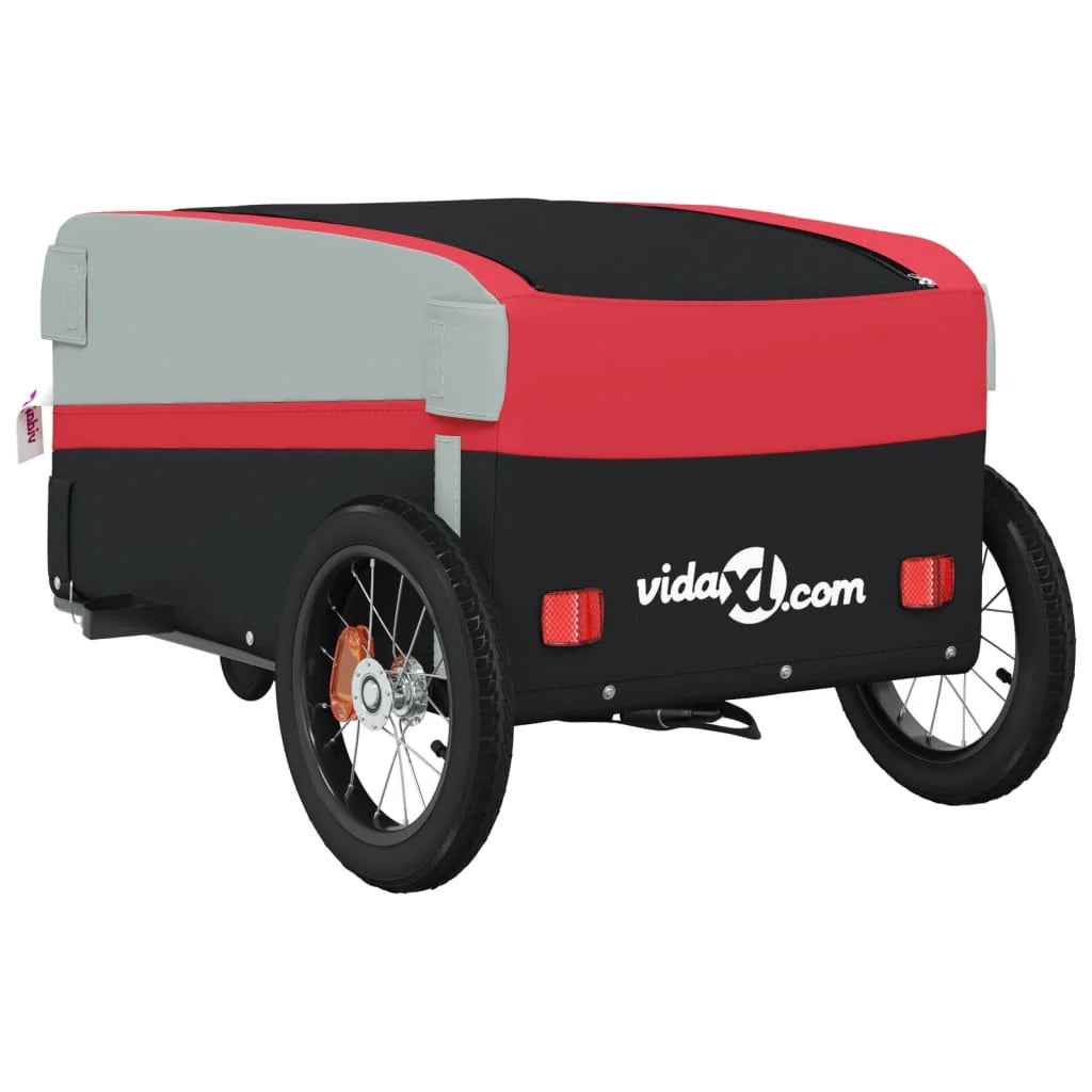 Rimorchio per trasporto biciclette in ferro rosso 30 kg 02_0044172