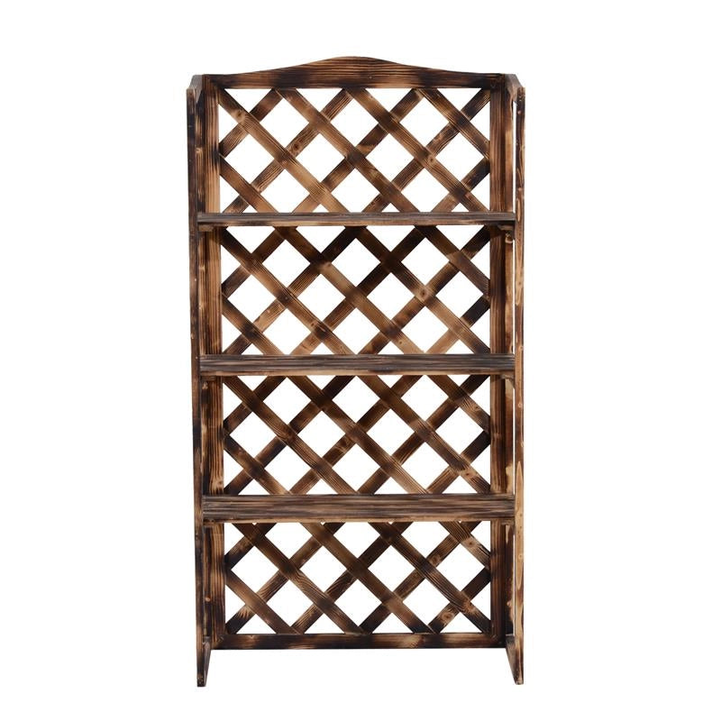 SCAFFALATURA FIORIERA PER PIANTE A 3 RIPIANI IN LEGNO DI ABETE 80 X 40 X 150 CM