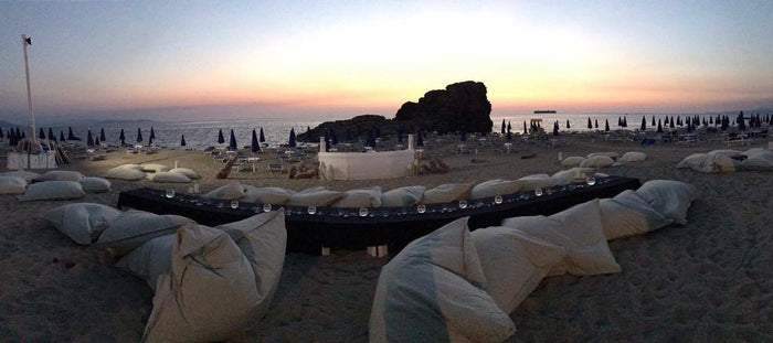 Cuscinone Poltrona Pouf Gigante 175x135 cm in Acrilico Pomodone Giallo