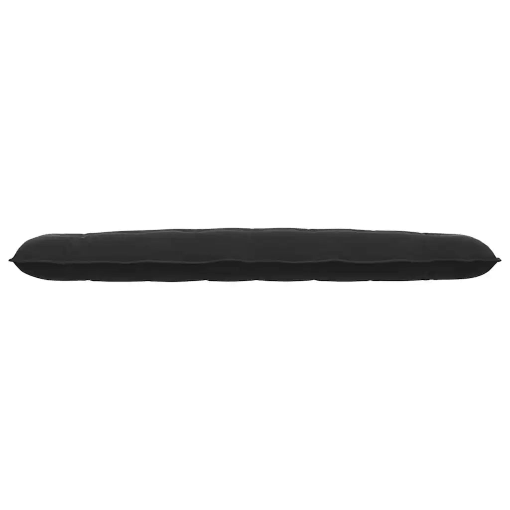 Cuscino per Schiena Nero 200 x 50 cm Tessuto in Cords 42014982