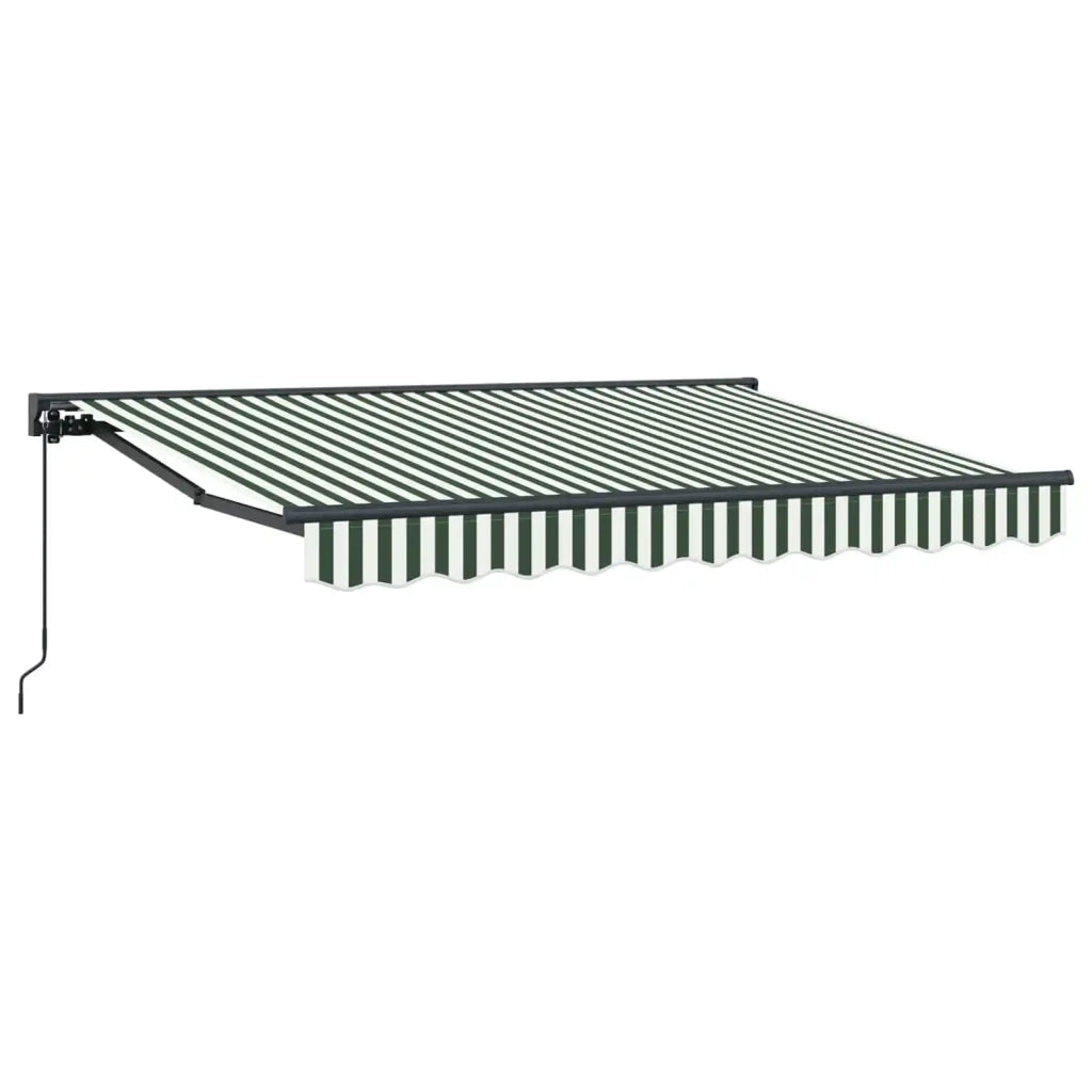 Tenda retrattile manuale Verde e Bianco 2,5 x 2 m 3420381