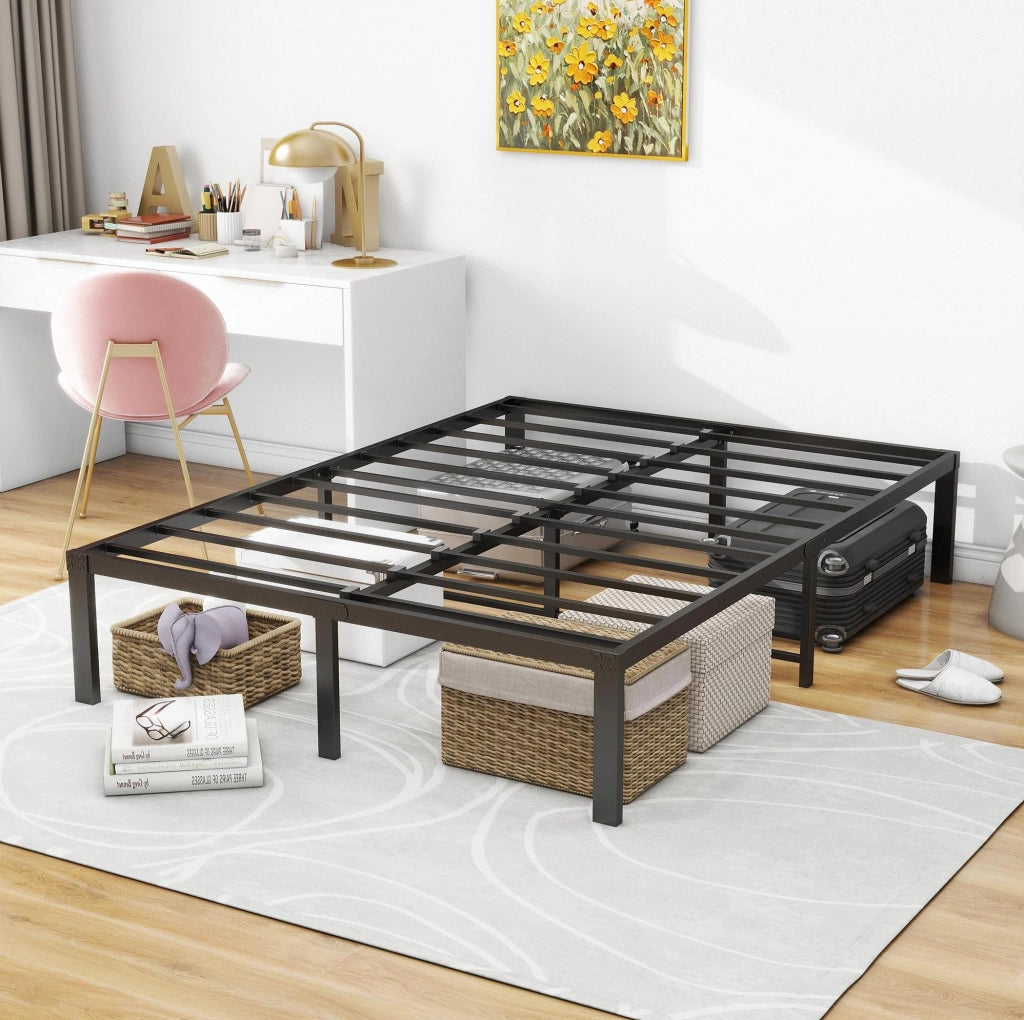 Struttura letto matrimoniale 120x200 cm in metallo con spazio sottostante