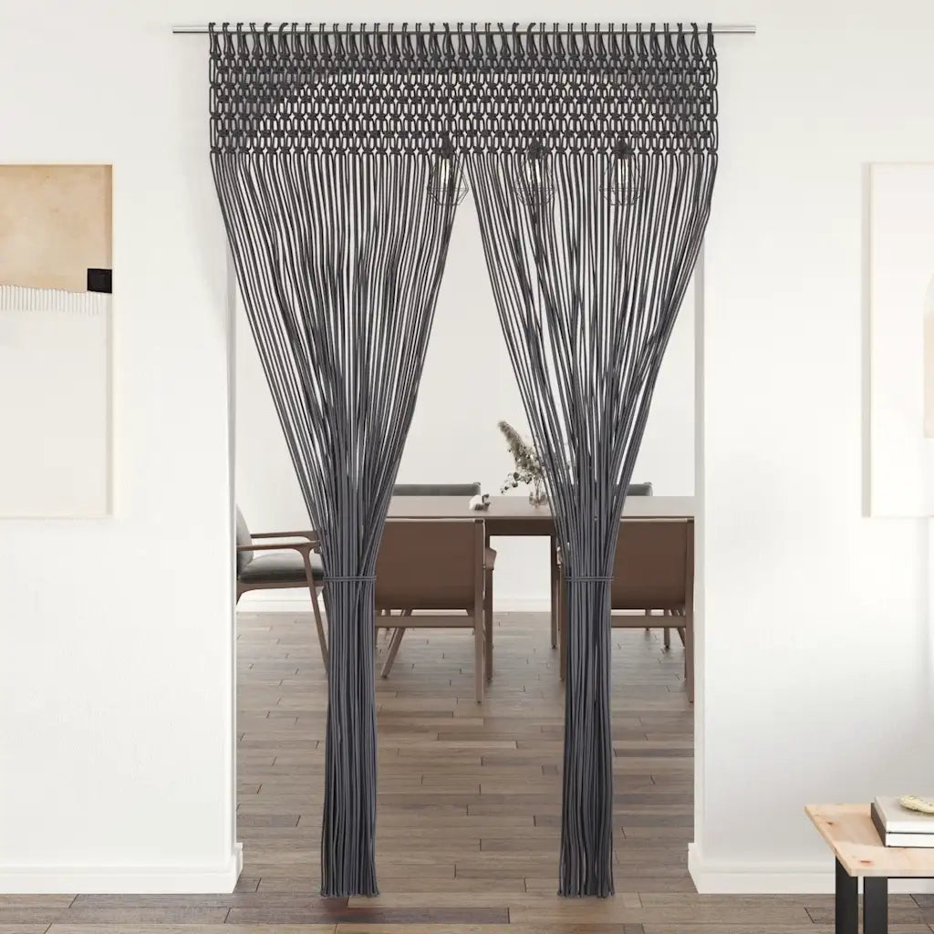 Tenda Macram¨¨ Antracite 140x240 cm in Cotone